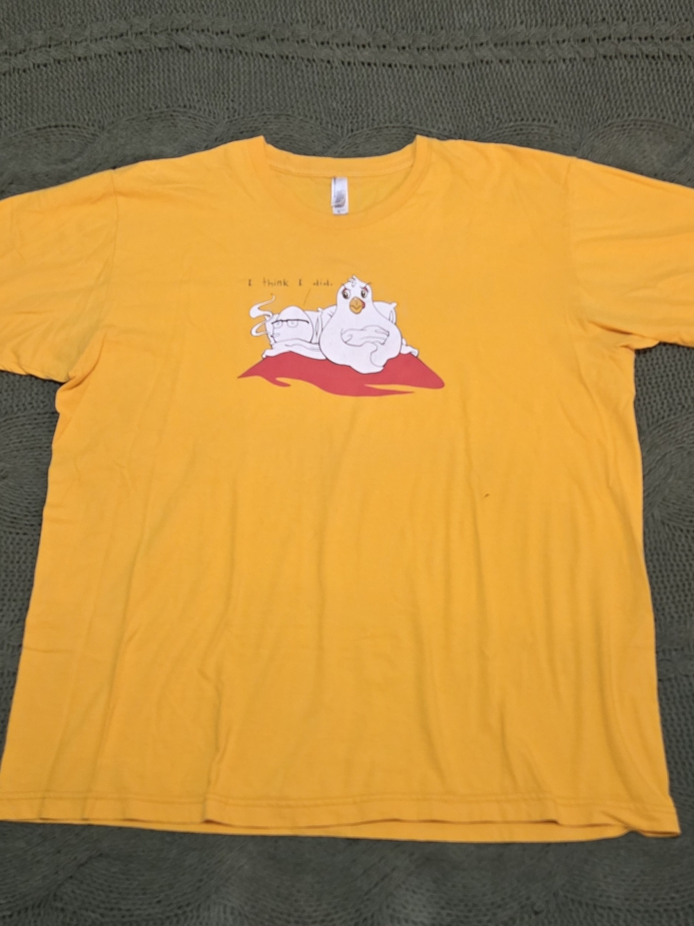 Funny T-Shirt Chicken And Egg Joke Gag Gift Amercian Apperal